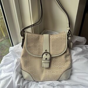 Rare Coach Cream Soho Shoulder Bag